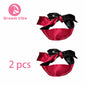1/2/3pcs Satin Serenade Silk Blindfold by Dream Vibe Red and Black 1.5m Sexual Bondage Play Cosplay BDSM Romantic Love Fun