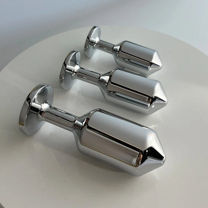 Gravity Anal Plugs Metal Silver Butt Trainer Jewel Inlaid Bottom Sex Toy Backdoor Expander dildo Dilatador Prostate Massager