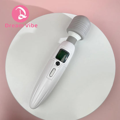 LED Screen Classic Wand Vibrator Super Powerful Massager Sex Toy Woman Men Pleasure Deep Penetration Musle Relax Toy Adult 18