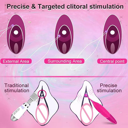 Mini Clitoris G Spot Vibrator for Women 2 Attached Silicone Heads Nipple Clit Stimulator Wand 10 Vibrations Sexy Adult Toys 18