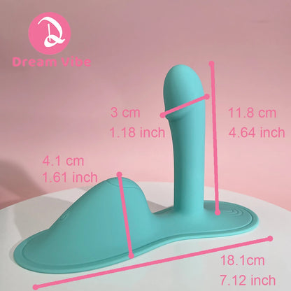 App Control Unisex Cushion Massager Vibrator Dildo and Bump Dual Motors Soft Liquid Silicone Men Women Masturbation Sex Toy