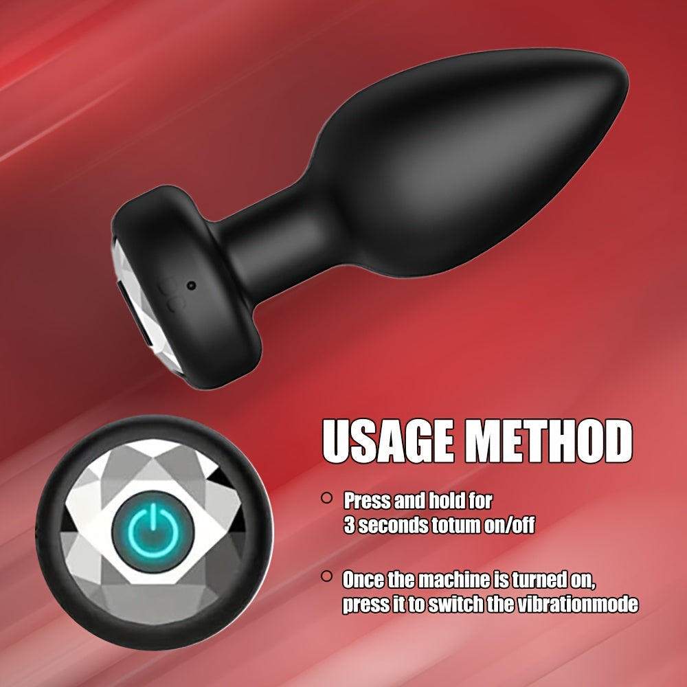 1pc Lemezee 10-Frequency Vibrational Penis Plug, Adult Toy, Male Toy, Adult Self-Defense Supplies, Adult Toy, Sexy Toy, Wireless Remote, Female And Male Procrastinal Massage Vibrational Penis Plug/ Butt Plug - Rechargeable