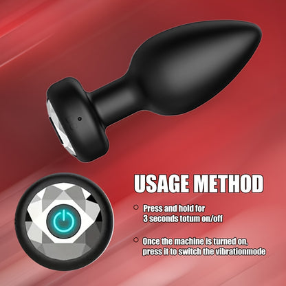 1pc Lemezee 10-Frequency Vibrational Penis Plug, Adult Toy, Male Toy, Adult Self-Defense Supplies, Adult Toy, Sexy Toy, Wireless Remote, Female And Male Procrastinal Massage Vibrational Penis Plug/ Butt Plug - Rechargeable