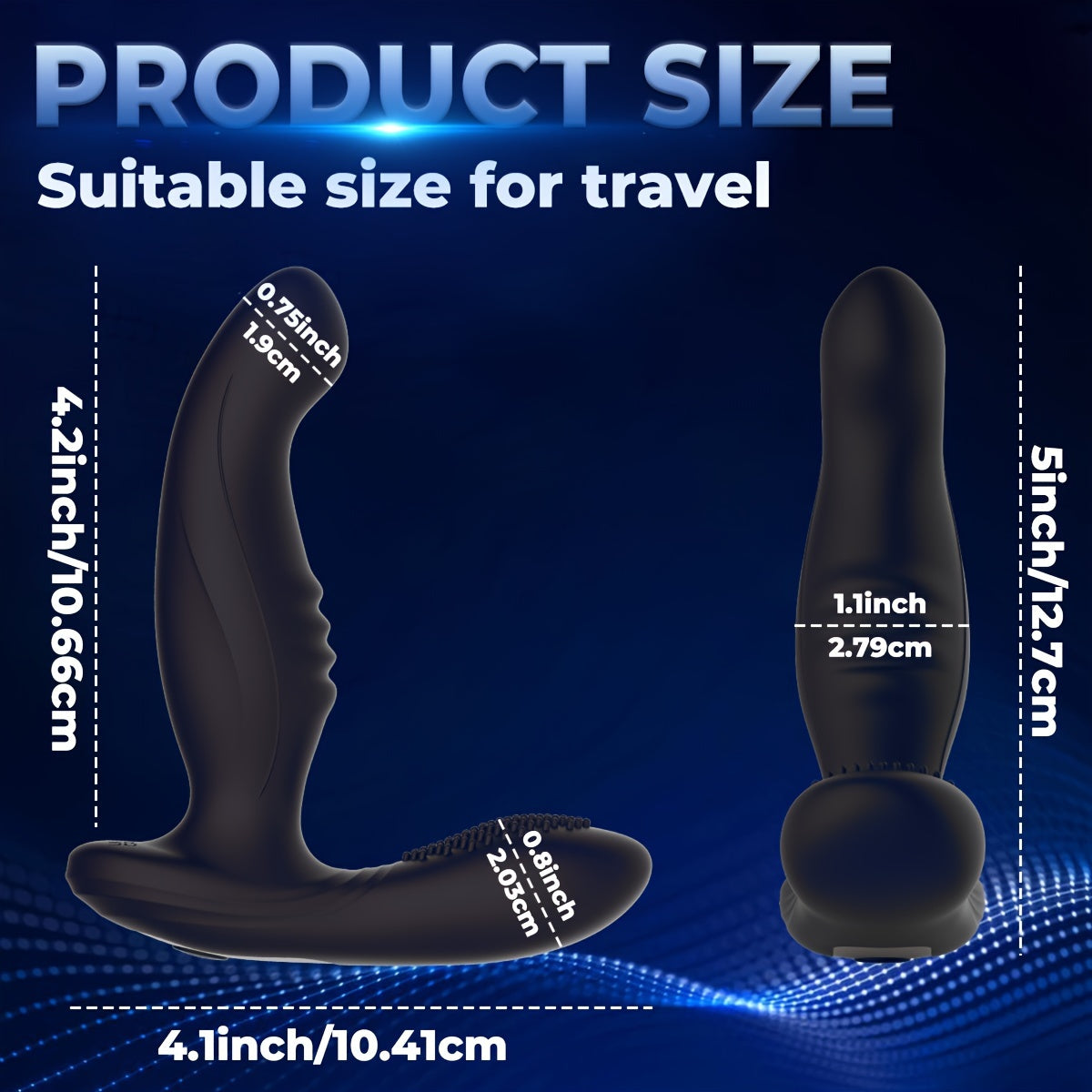 1pc Finger-like Wiggle Prostate Massager, Remote Control Dual Vibrating Anal Vibrator for Men, Silica gel Butt Plug, Perineum Stimulator Sex Toy for Couples, USB Rechargeable