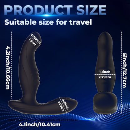1pc Finger-like Wiggle Prostate Massager, Remote Control Dual Vibrating Anal Vibrator for Men, Silica gel Butt Plug, Perineum Stimulator Sex Toy for Couples, USB Rechargeable