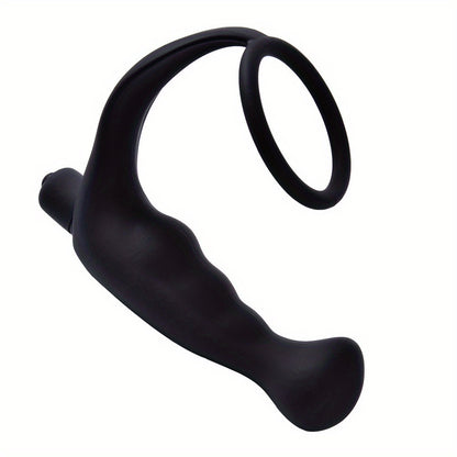 10 Speeds Vibrating Prostate Massager With Delay Ring, Sex Products For Couple Sex Pleasure Enhancement, Sex Toys For Men