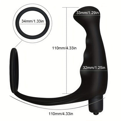 10 Speeds Vibrating Prostate Massager With Delay Ring, Sex Products For Couple Sex Pleasure Enhancement, Sex Toys For Men