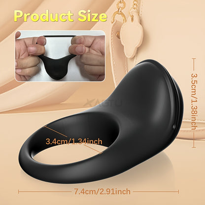 Dolphin lock sperm ring, new shape strong vibration motor, 9 frequency vibration multi-point stimulation, APP control male sex toy ring, adult products, silicone material