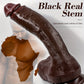 Multi-Size Black Liquid Silicone Female Dildo, Realistic Super Thick Male Cock, Soft Silicone Self-Pleasure Bar, Strong Suction Cup, Adult Sensual Toy, with No Battery Required for Men and Women
