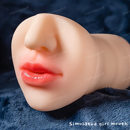 3-in-1 Realistic Soft Male Masturbator with Lifelike Mouth, Vagina & Anal - TPE Material, Hand-Free Pleasure Experience for Single Men, No Batteries Required, Male Masturbation Toys