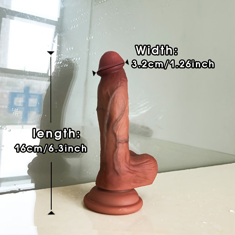 Simulation Penis Soft Liquid Silicone Dildo Unisex Adult Sex Toys Realistic Dildo Flexible G-Spot Anal Plug Anal Plug Vaginal Stimulation Dildo Adult Couple Flirting Toys with Suction Cup for Hands-Free Games, Adult Products